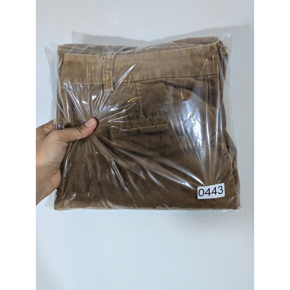 J Crew Womens Brown Corduroy Wide Leg City Fit Pants 10 Preppy Academia Forest - Picture 9 of 9